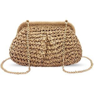 6429 Straw Clutch Purses Crossbody Vacation Handbags Woven Boho Pouch Bags